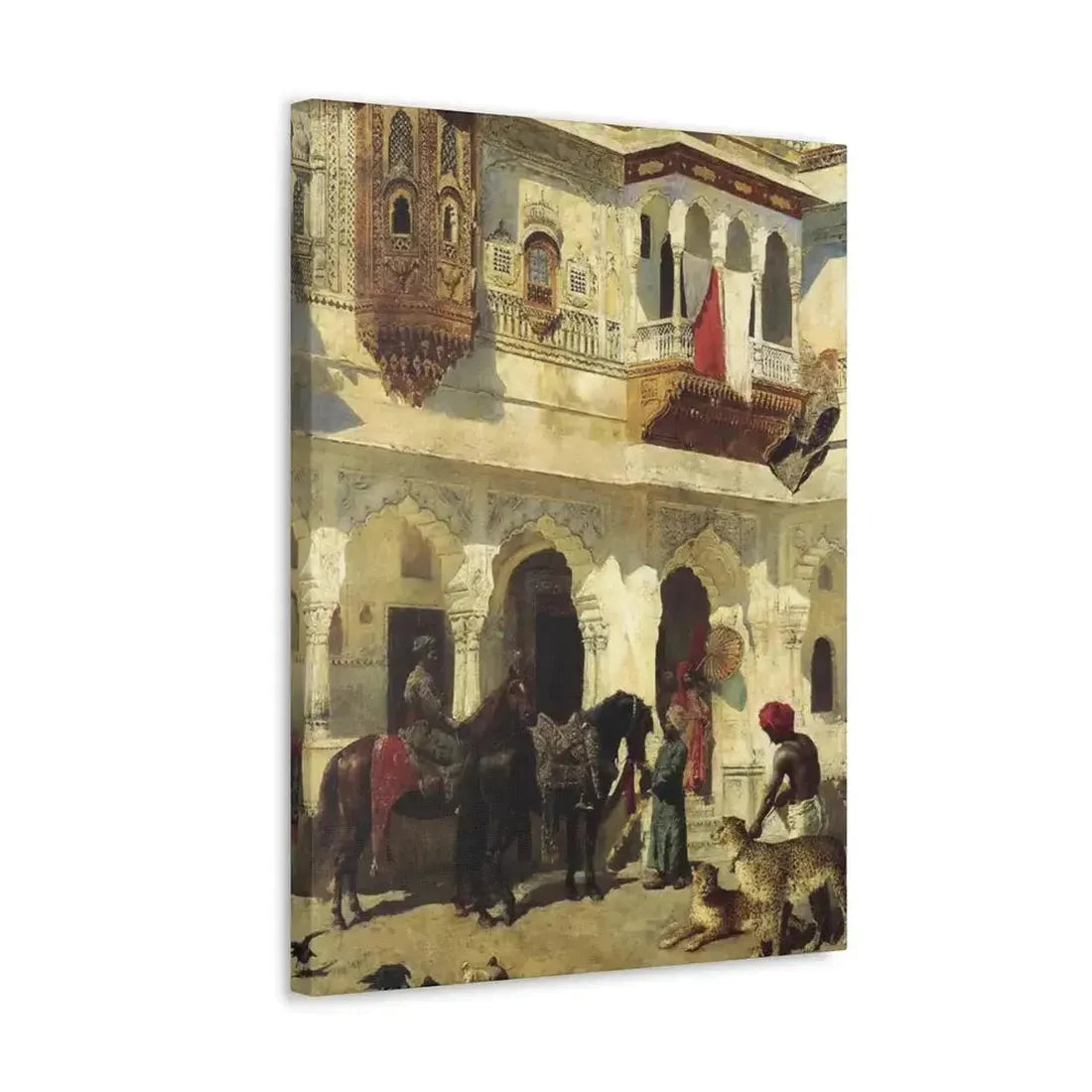 Edwin Lord Weeks (1849-1903) Rahaj Starting on a Hunt - Canvas Wall Art - The Sticker Space