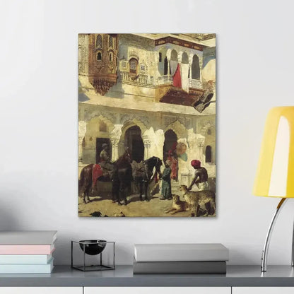 Edwin Lord Weeks (1849-1903) Rahaj Starting on a Hunt - Canvas Wall Art - The Sticker Space