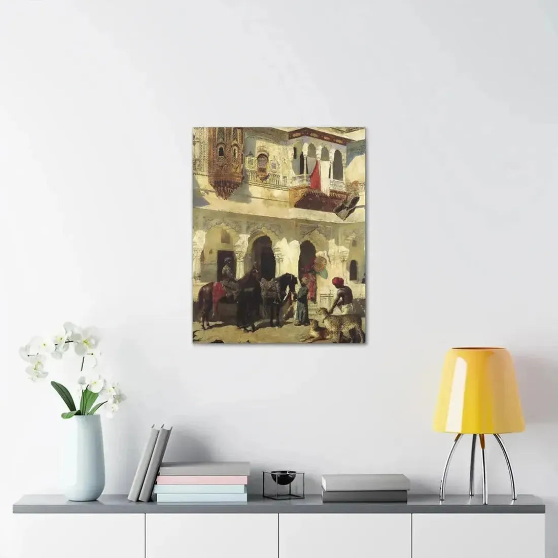 Edwin Lord Weeks (1849-1903) Rahaj Starting on a Hunt - Canvas Wall Art - The Sticker Space