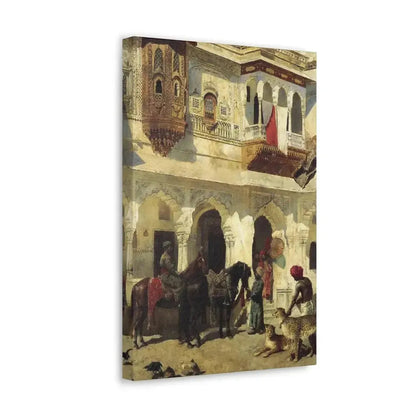 Edwin Lord Weeks (1849-1903) Rahaj Starting on a Hunt - Canvas Wall Art - The Sticker Space