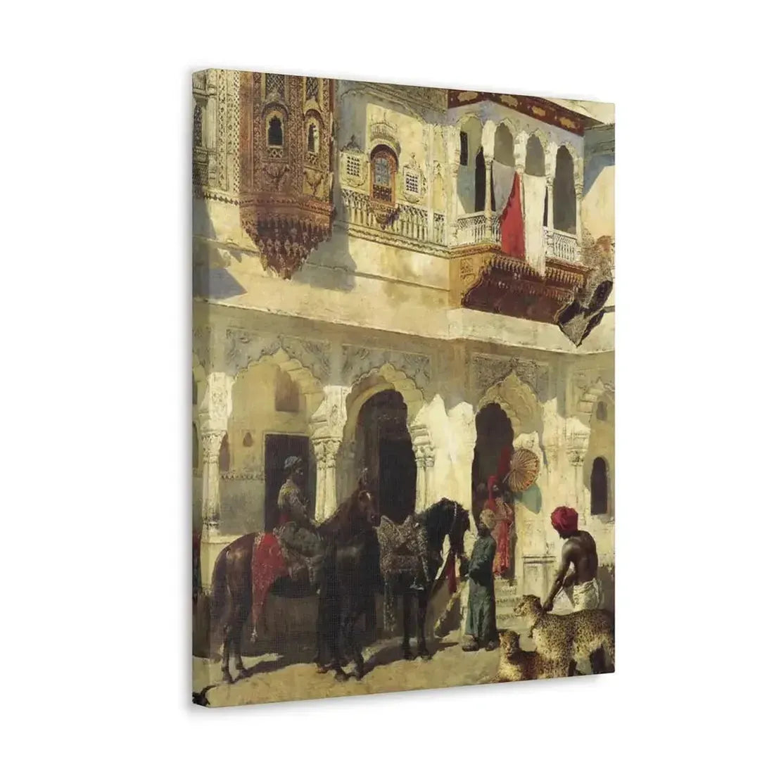 Edwin Lord Weeks (1849-1903) Rahaj Starting on a Hunt - Canvas Wall Art - The Sticker Space