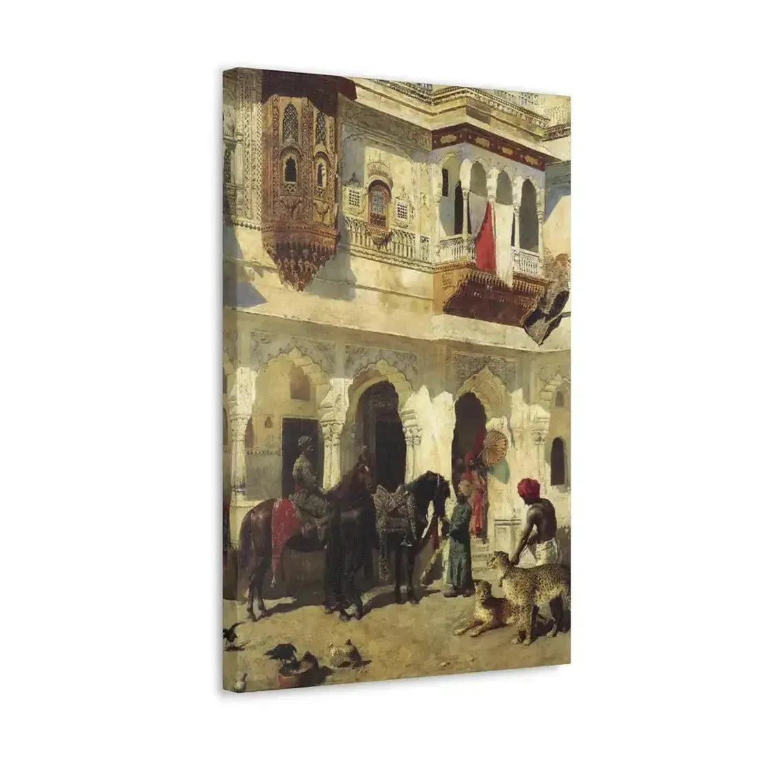 Edwin Lord Weeks (1849-1903) Rahaj Starting on a Hunt - Canvas Wall Art - The Sticker Space