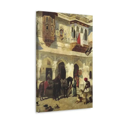 Edwin Lord Weeks (1849-1903) Rahaj Starting on a Hunt - Canvas Wall Art - The Sticker Space