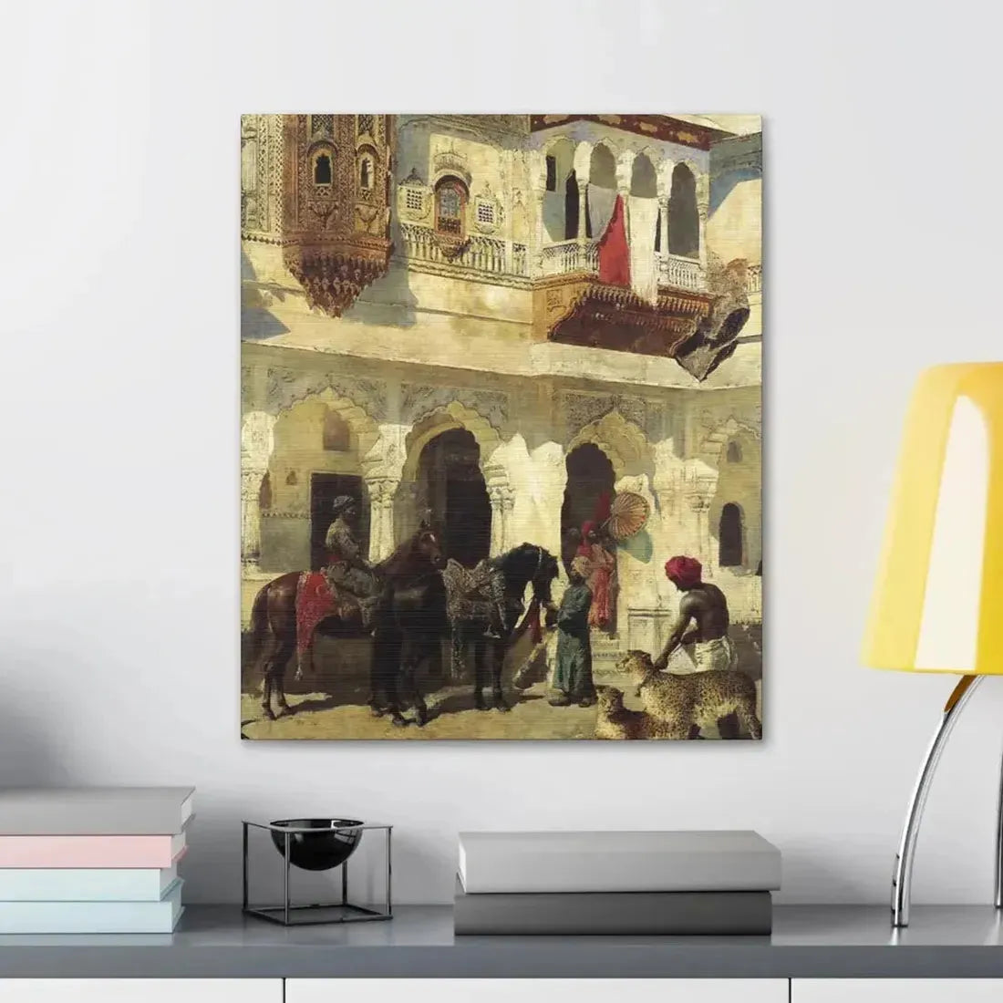 Edwin Lord Weeks (1849-1903) Rahaj Starting on a Hunt - Canvas Wall Art - The Sticker Space