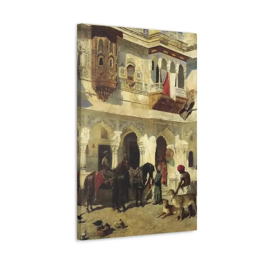 Edwin Lord Weeks (1849-1903) Rahaj Starting on a Hunt - Canvas Wall Art - The Sticker Space