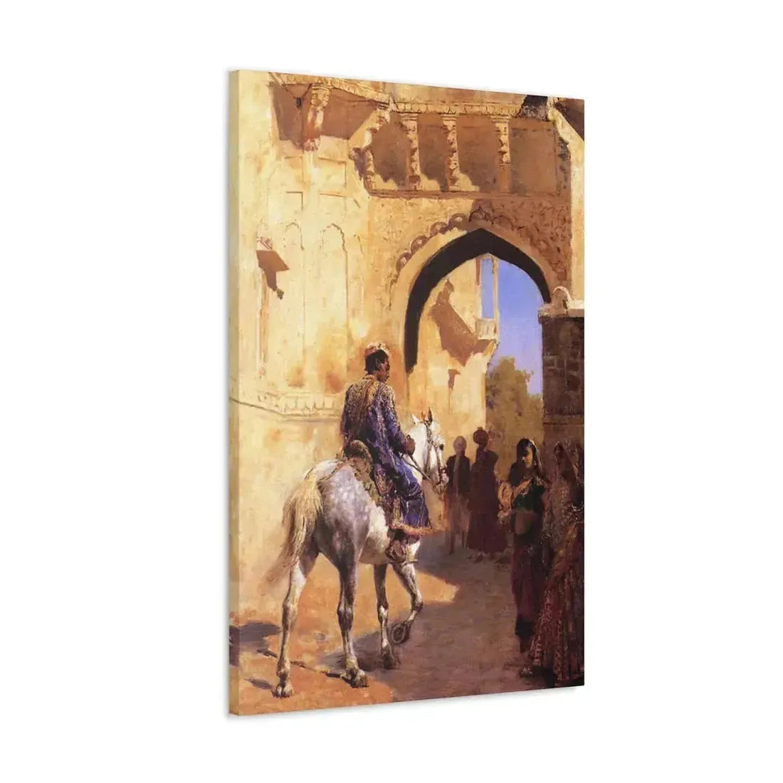 Edwin Lord Weeks (1849-1903) Street Scene in India c1884-1889 - Canvas Wall Art - The Sticker Space