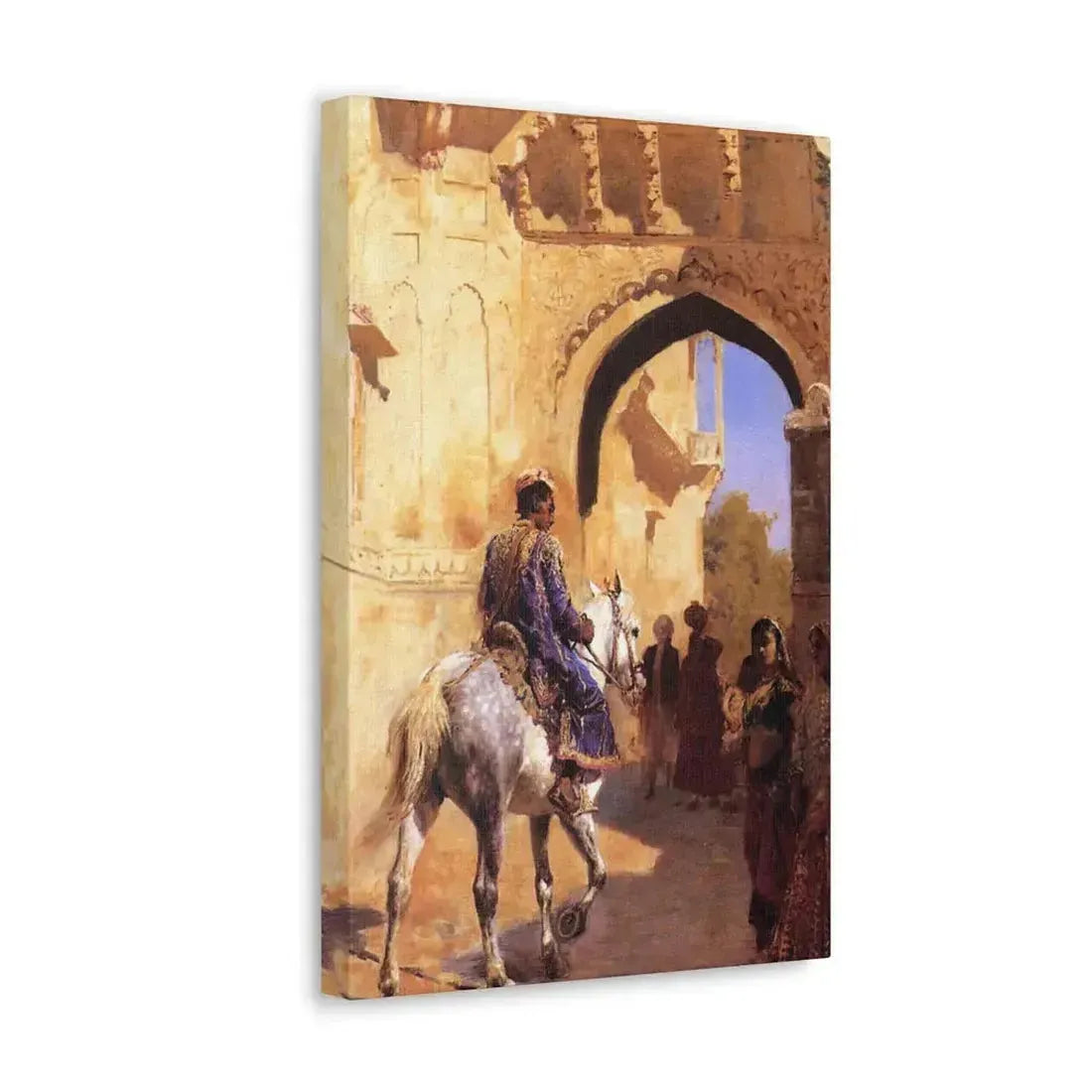 Edwin Lord Weeks (1849-1903) Street Scene in India c1884-1889 - Canvas Wall Art - The Sticker Space