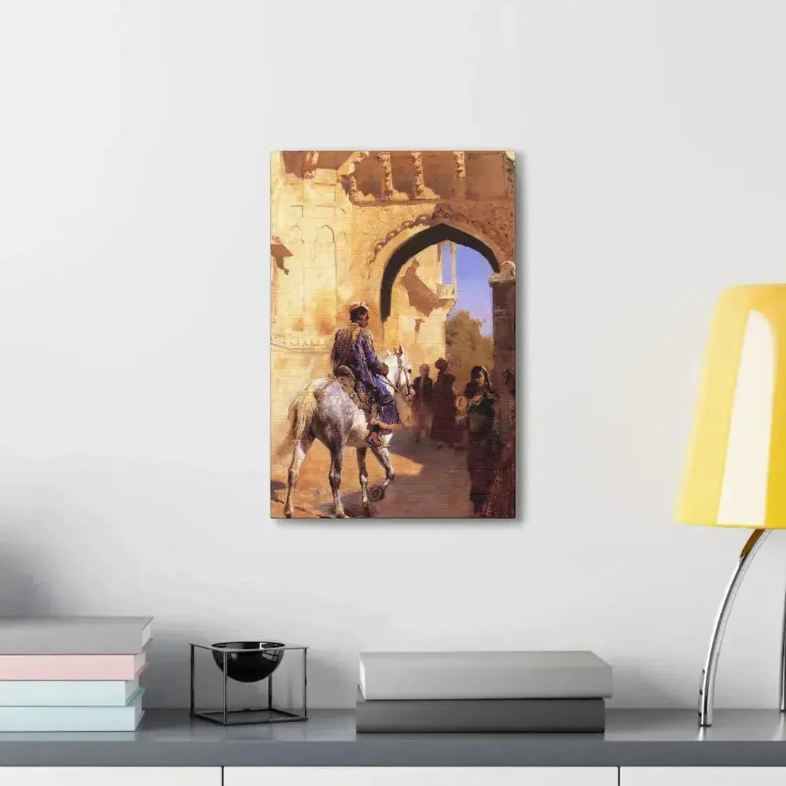 Edwin Lord Weeks (1849-1903) Street Scene in India c1884-1889 - Canvas Wall Art - The Sticker Space