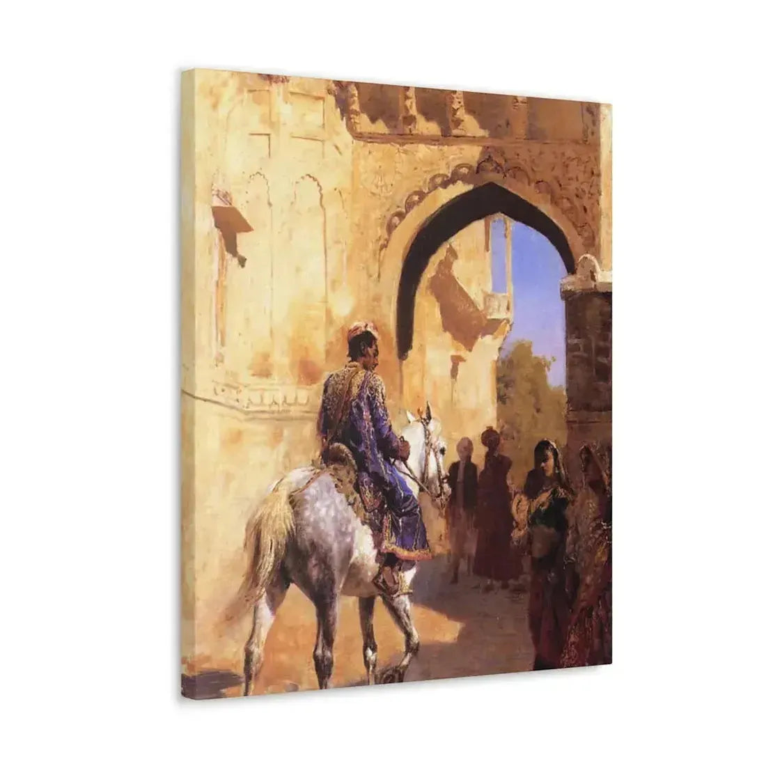 Edwin Lord Weeks (1849-1903) Street Scene in India c1884-1889 - Canvas Wall Art - The Sticker Space