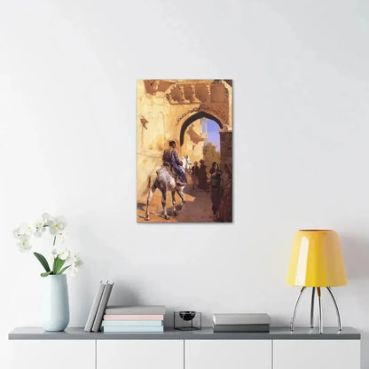 Edwin Lord Weeks (1849-1903) Street Scene in India c1884-1889 - Canvas Wall Art - The Sticker Space