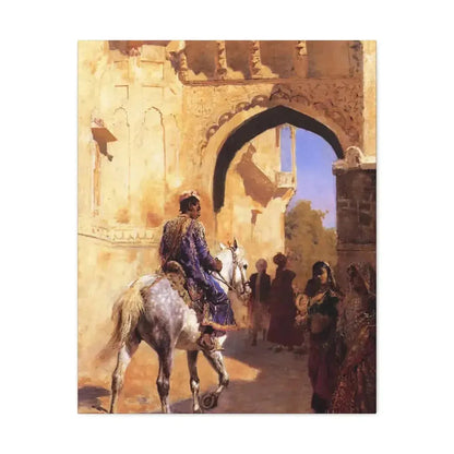 Edwin Lord Weeks (1849-1903) Street Scene in India c1884-1889 - Canvas Wall Art - The Sticker Space