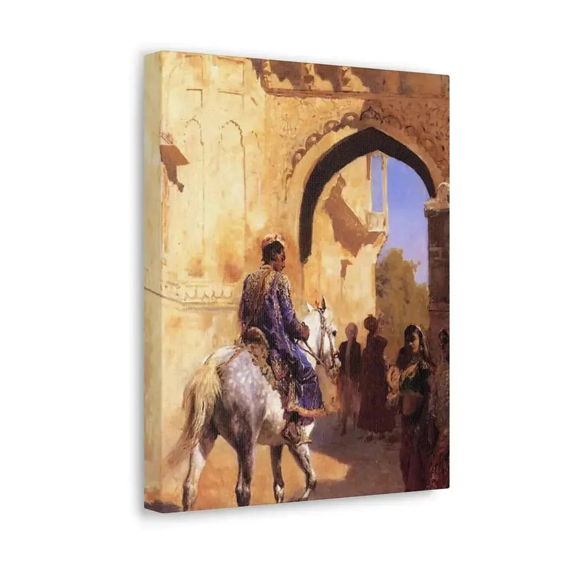 Edwin Lord Weeks (1849-1903) Street Scene in India c1884-1889 - Canvas Wall Art - The Sticker Space