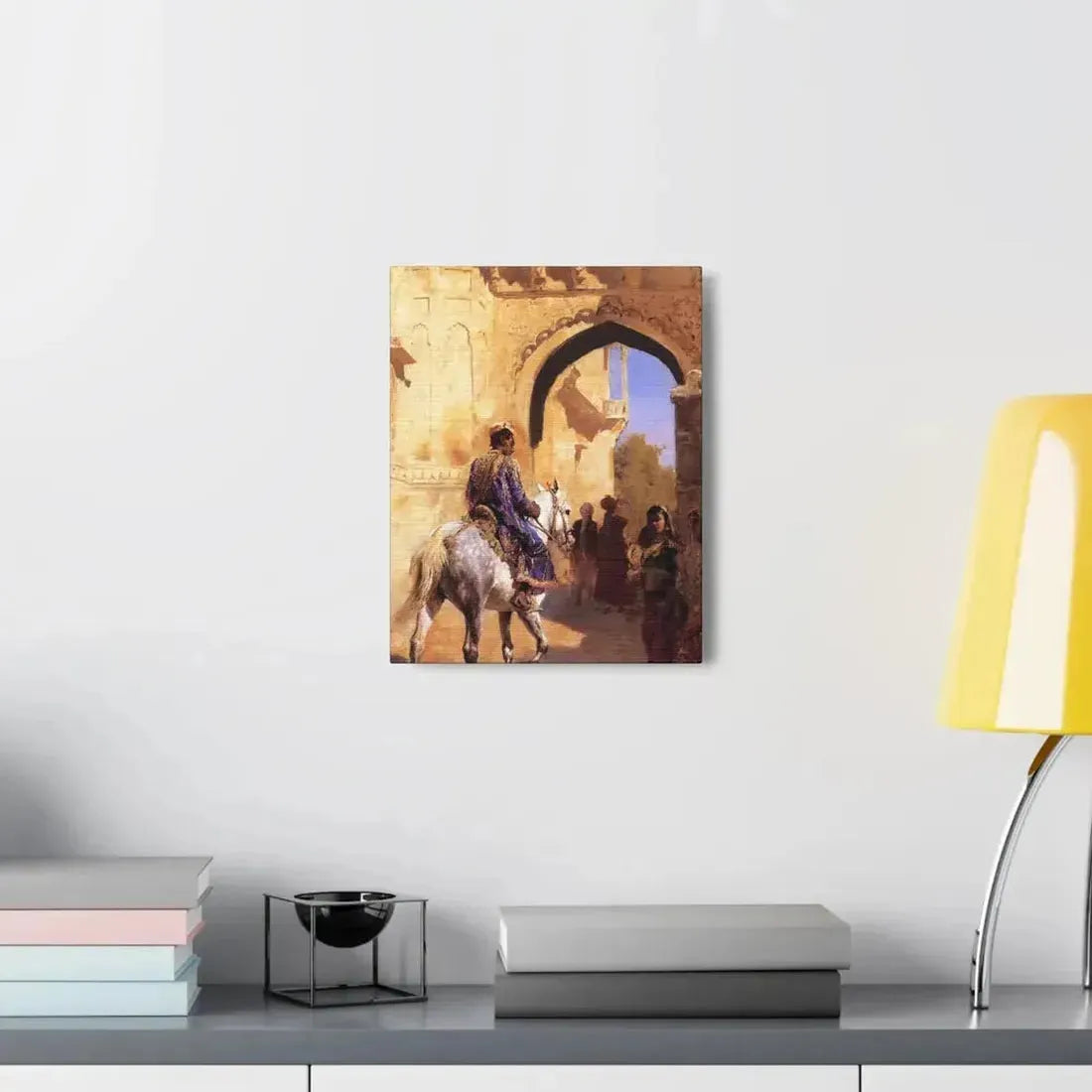 Edwin Lord Weeks (1849-1903) Street Scene in India c1884-1889 - Canvas Wall Art - The Sticker Space