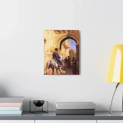 Edwin Lord Weeks (1849-1903) Street Scene in India c1884-1889 - Canvas Wall Art - The Sticker Space