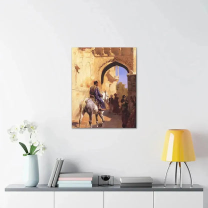 Edwin Lord Weeks (1849-1903) Street Scene in India c1884-1889 - Canvas Wall Art - The Sticker Space