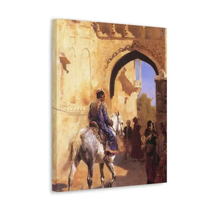 Edwin Lord Weeks (1849-1903) Street Scene in India c1884-1889 - Canvas Wall Art - The Sticker Space