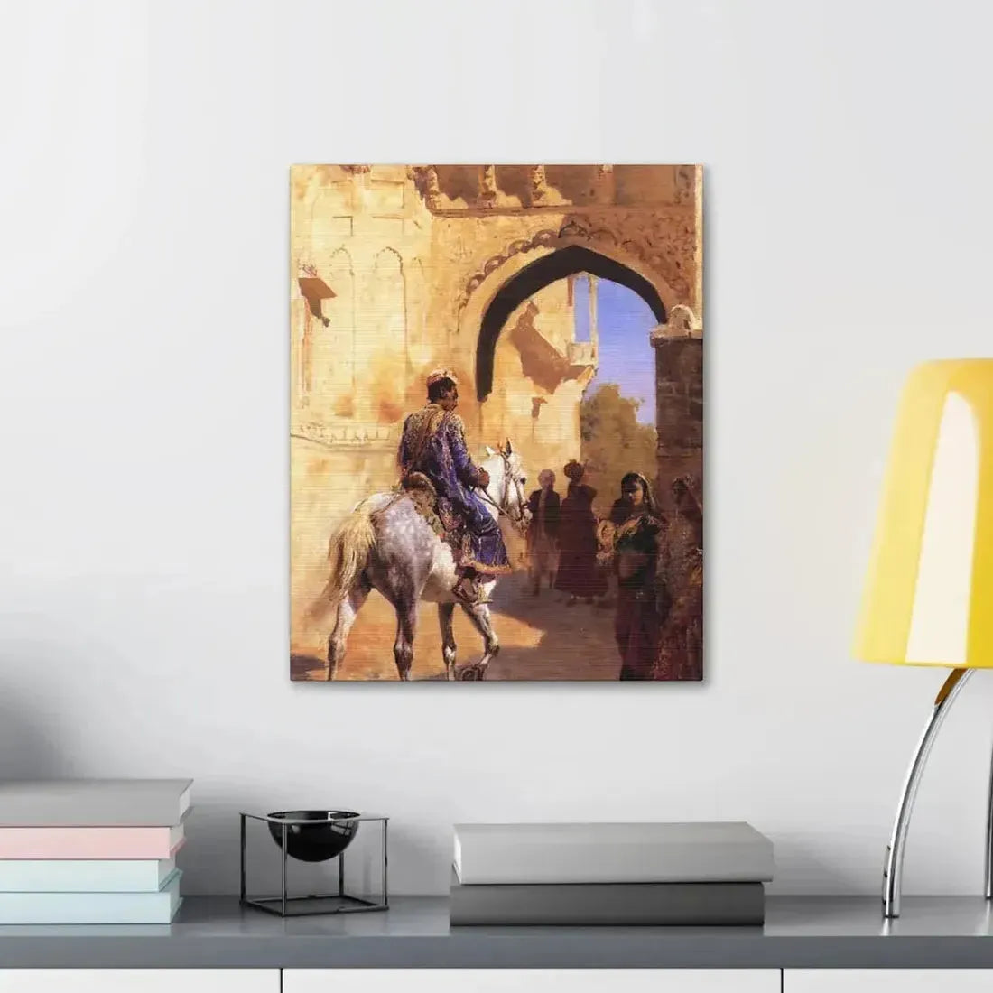 Edwin Lord Weeks (1849-1903) Street Scene in India c1884-1889 - Canvas Wall Art - The Sticker Space