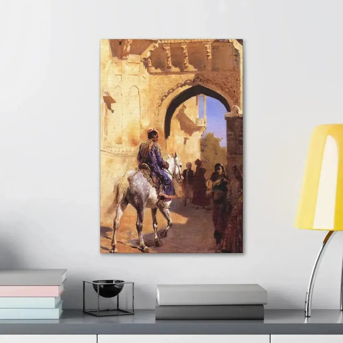 Edwin Lord Weeks (1849-1903) Street Scene in India c1884-1889 - Canvas Wall Art - The Sticker Space