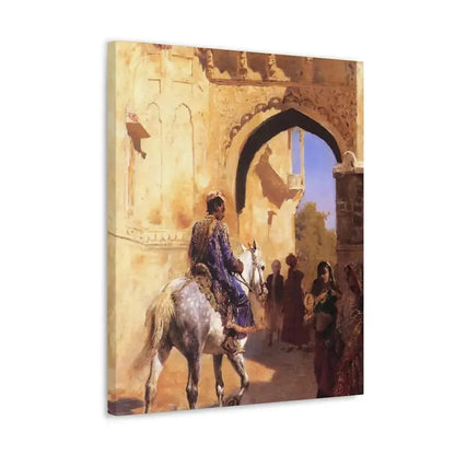 Edwin Lord Weeks (1849-1903) Street Scene in India c1884-1889 - Canvas Wall Art - The Sticker Space