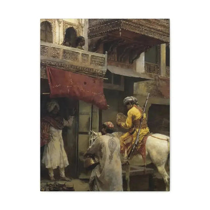 Edwin Lord Weeks (1849-1903) Street Scene in India - Canvas Wall Art 18″ x 24″ 1.25" - The Sticker Space