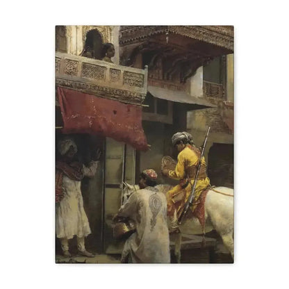 Edwin Lord Weeks (1849-1903) Street Scene in India - Canvas Wall Art - The Sticker Space