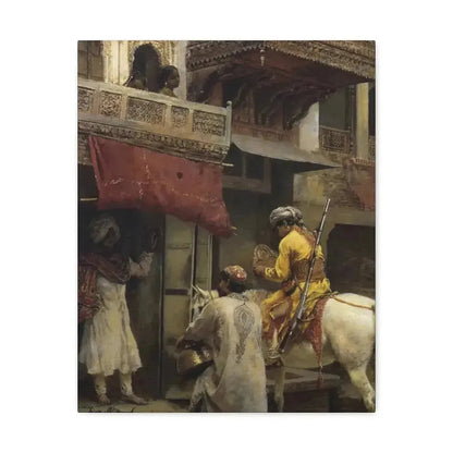 Edwin Lord Weeks (1849-1903) Street Scene in India - Canvas Wall Art - The Sticker Space