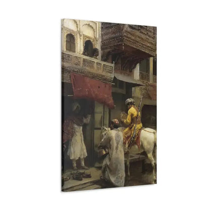 Edwin Lord Weeks (1849-1903) Street Scene in India - Canvas Wall Art - The Sticker Space