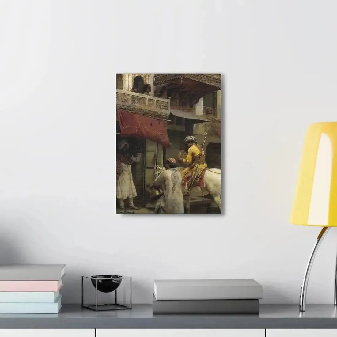 Edwin Lord Weeks (1849-1903) Street Scene in India - Canvas Wall Art - The Sticker Space