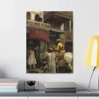 Edwin Lord Weeks (1849-1903) Street Scene in India - Canvas Wall Art - The Sticker Space