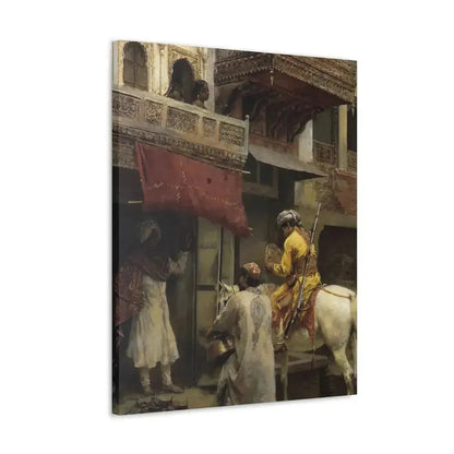 Edwin Lord Weeks (1849-1903) Street Scene in India - Canvas Wall Art - The Sticker Space