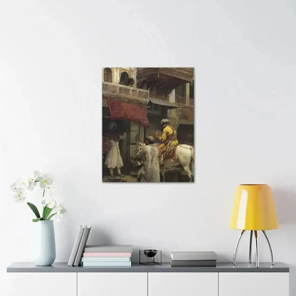 Edwin Lord Weeks (1849-1903) Street Scene in India - Canvas Wall Art - The Sticker Space