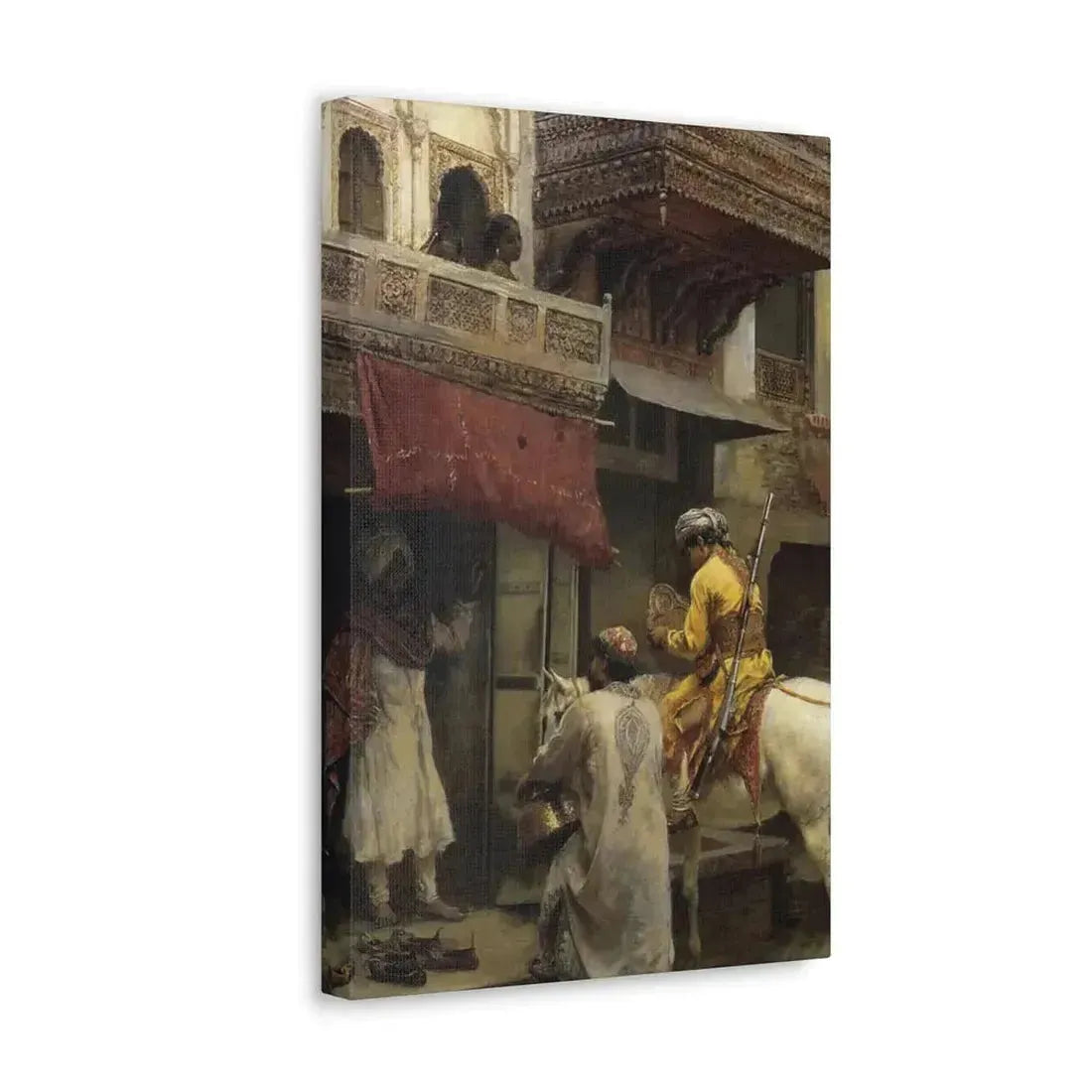 Edwin Lord Weeks (1849-1903) Street Scene in India - Canvas Wall Art - The Sticker Space