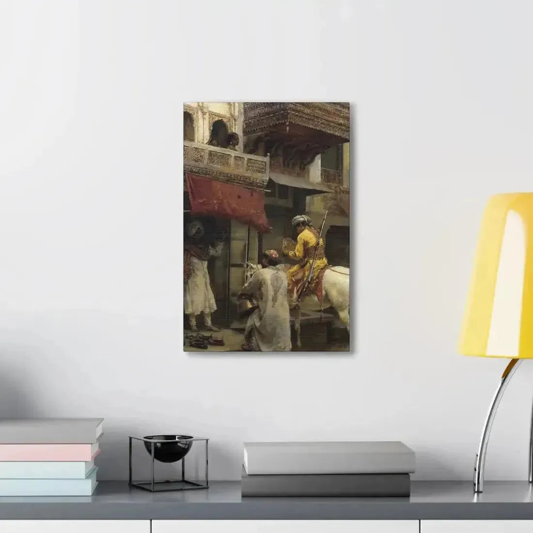 Edwin Lord Weeks (1849-1903) Street Scene in India - Canvas Wall Art - The Sticker Space