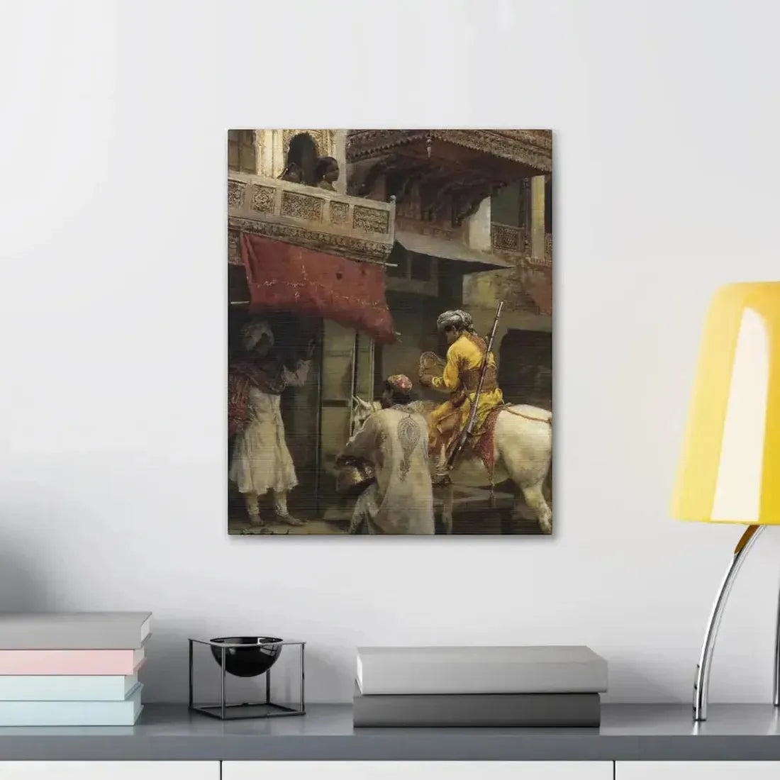 Edwin Lord Weeks (1849-1903) Street Scene in India - Canvas Wall Art - The Sticker Space