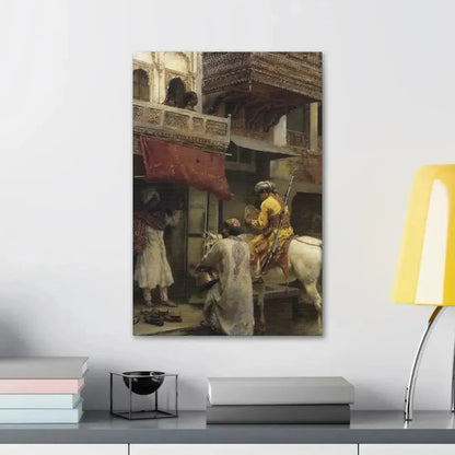 Edwin Lord Weeks (1849-1903) Street Scene in India - Canvas Wall Art - The Sticker Space