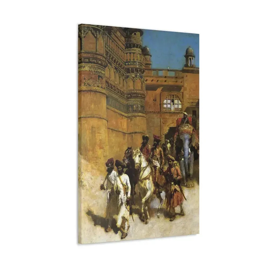 Edwin Lord Weeks (1849-1903) The Maharahaj of Gwalior Before His Palace c1887 - Canvas Wall Art - The Sticker Space