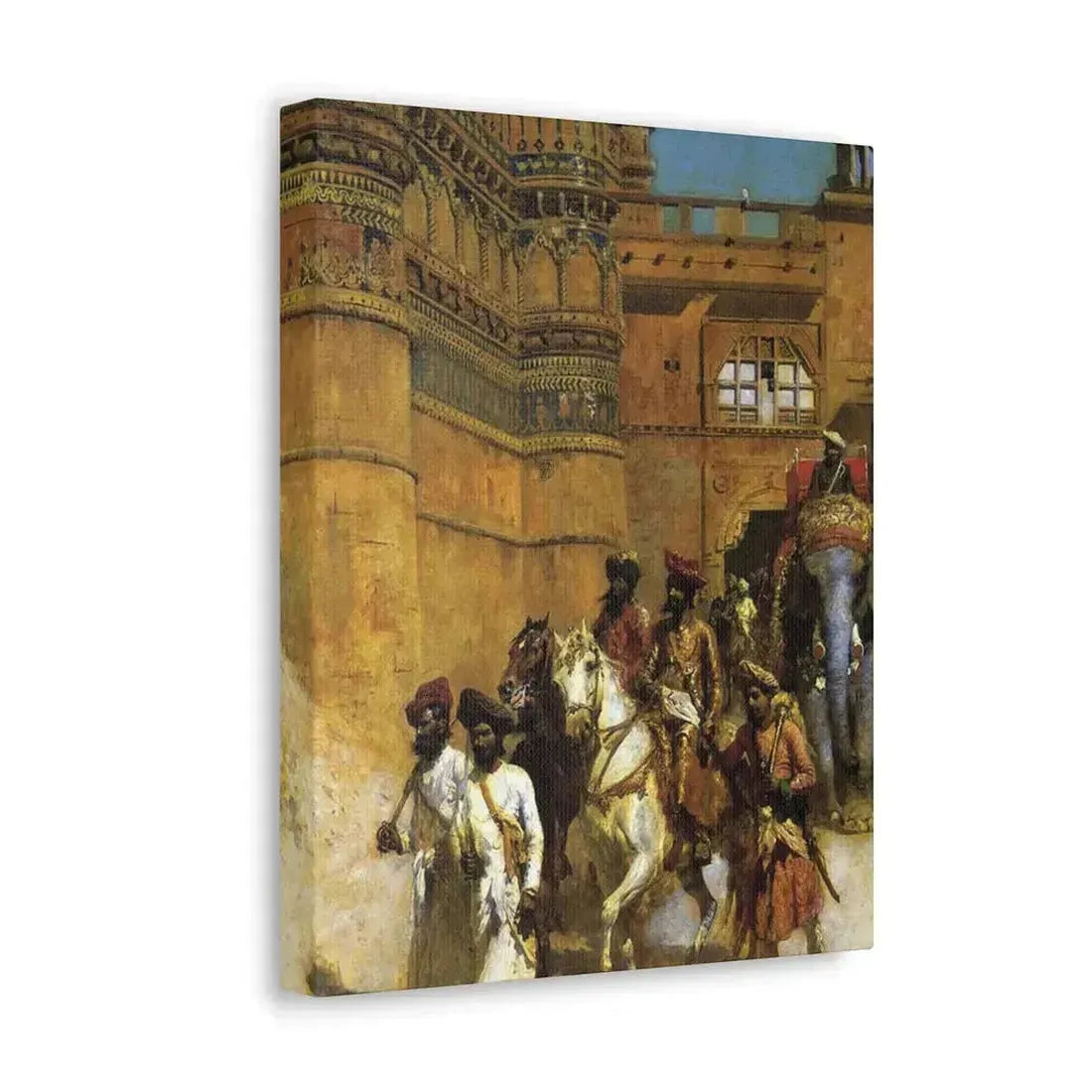 Edwin Lord Weeks (1849-1903) The Maharahaj of Gwalior Before His Palace c1887 - Canvas Wall Art - The Sticker Space