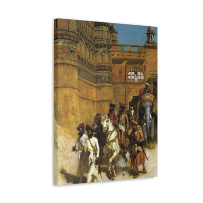 Edwin Lord Weeks (1849-1903) The Maharahaj of Gwalior Before His Palace c1887 - Canvas Wall Art - The Sticker Space