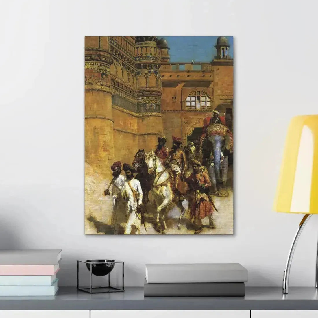Edwin Lord Weeks (1849-1903) The Maharahaj of Gwalior Before His Palace c1887 - Canvas Wall Art - The Sticker Space
