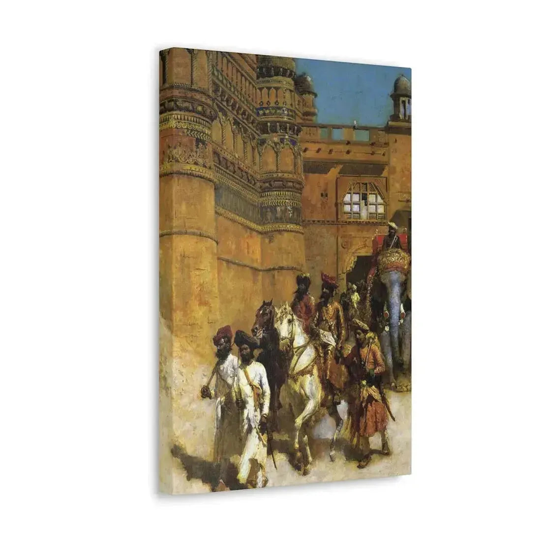 Edwin Lord Weeks (1849-1903) The Maharahaj of Gwalior Before His Palace c1887 - Canvas Wall Art - The Sticker Space