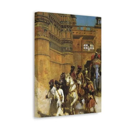 Edwin Lord Weeks (1849-1903) The Maharahaj of Gwalior Before His Palace c1887 - Canvas Wall Art - The Sticker Space