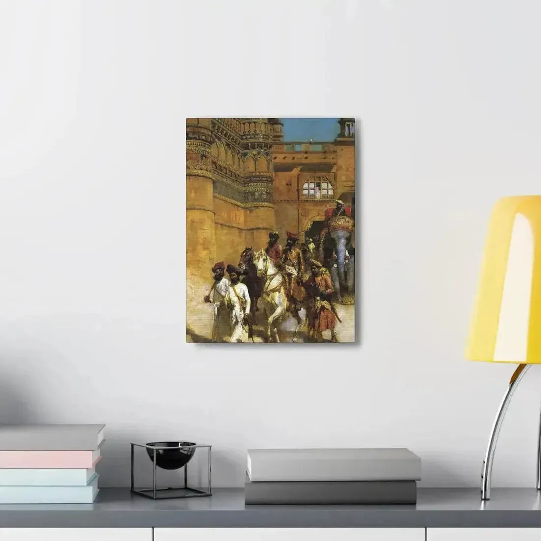 Edwin Lord Weeks (1849-1903) The Maharahaj of Gwalior Before His Palace c1887 - Canvas Wall Art - The Sticker Space