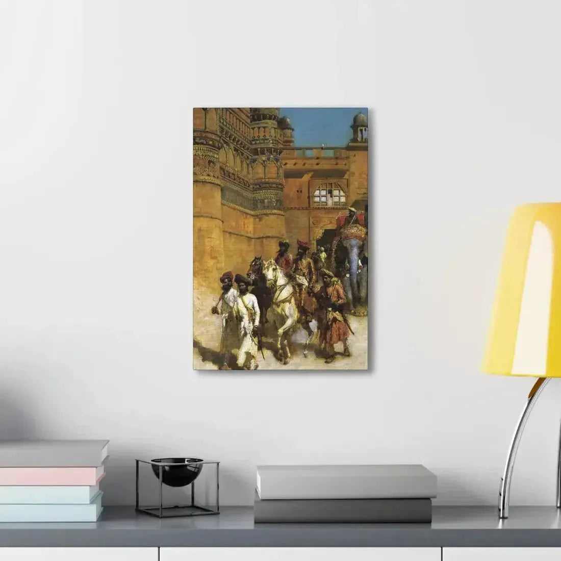 Edwin Lord Weeks (1849-1903) The Maharahaj of Gwalior Before His Palace c1887 - Canvas Wall Art - The Sticker Space
