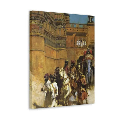 Edwin Lord Weeks (1849-1903) The Maharahaj of Gwalior Before His Palace c1887 - Canvas Wall Art - The Sticker Space