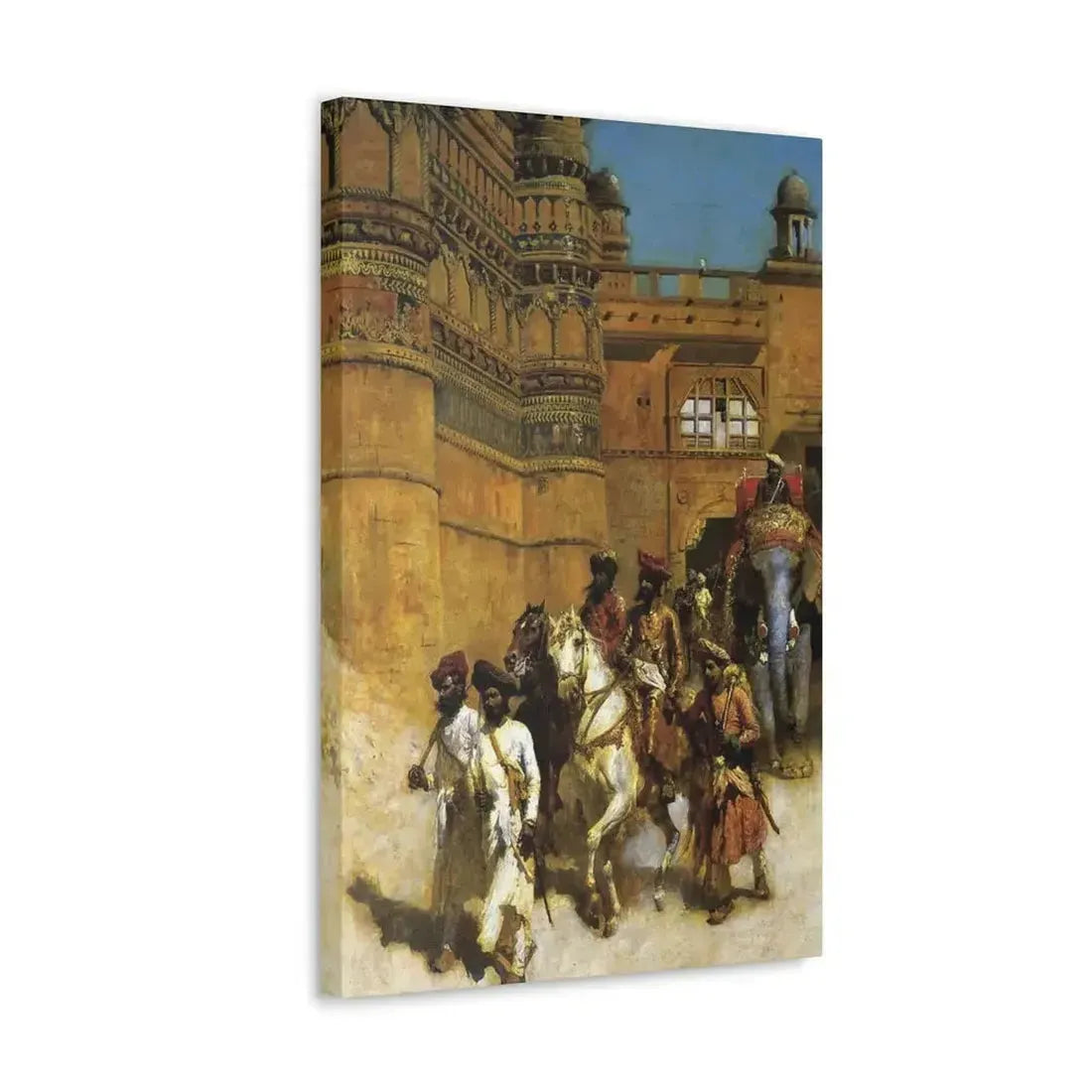 Edwin Lord Weeks (1849-1903) The Maharahaj of Gwalior Before His Palace c1887 - Canvas Wall Art - The Sticker Space
