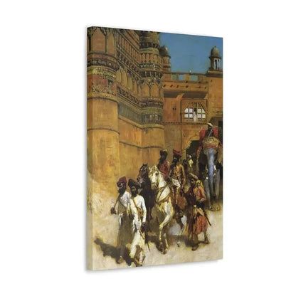 Edwin Lord Weeks (1849-1903) The Maharahaj of Gwalior Before His Palace c1887 - Canvas Wall Art - The Sticker Space