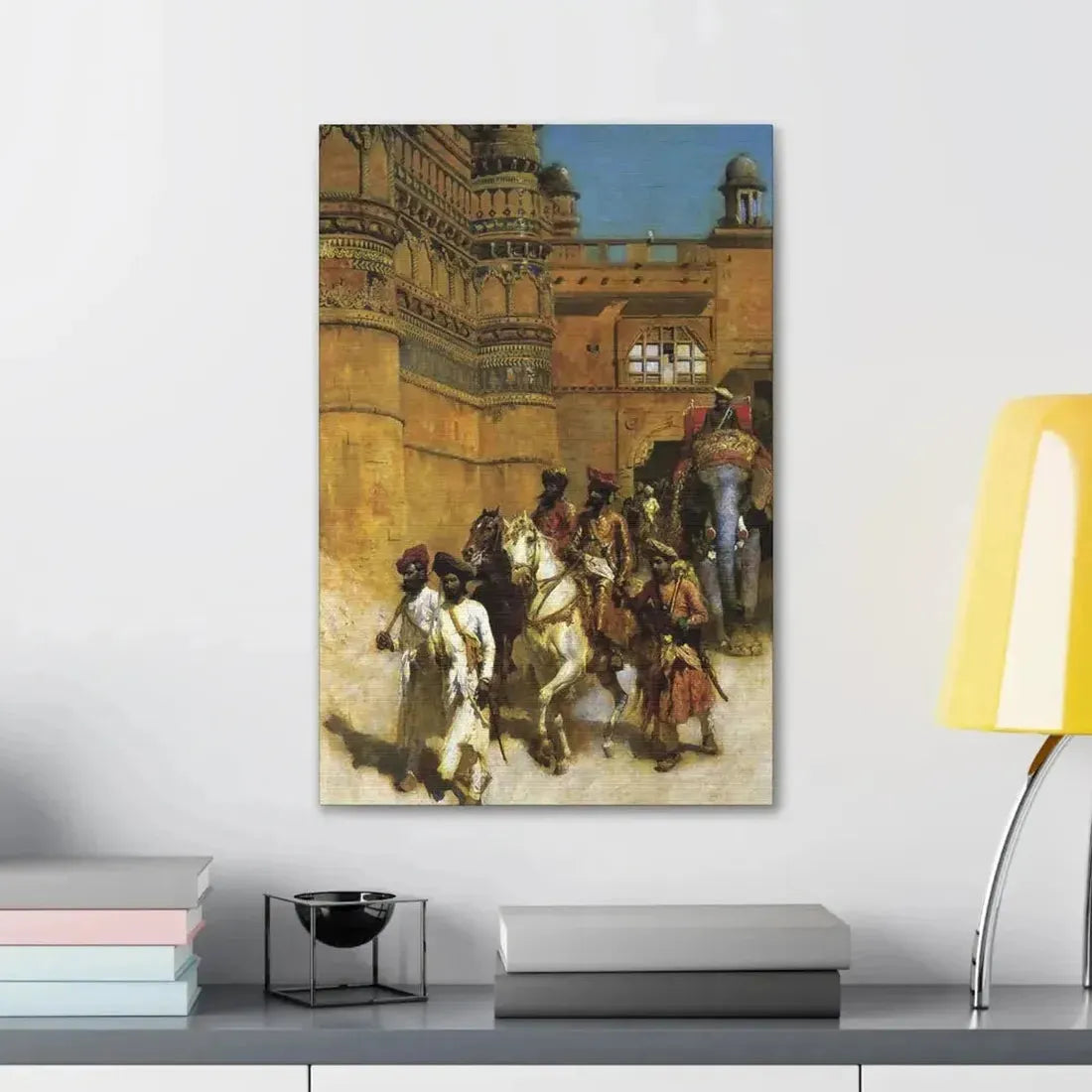 Edwin Lord Weeks (1849-1903) The Maharahaj of Gwalior Before His Palace c1887 - Canvas Wall Art - The Sticker Space