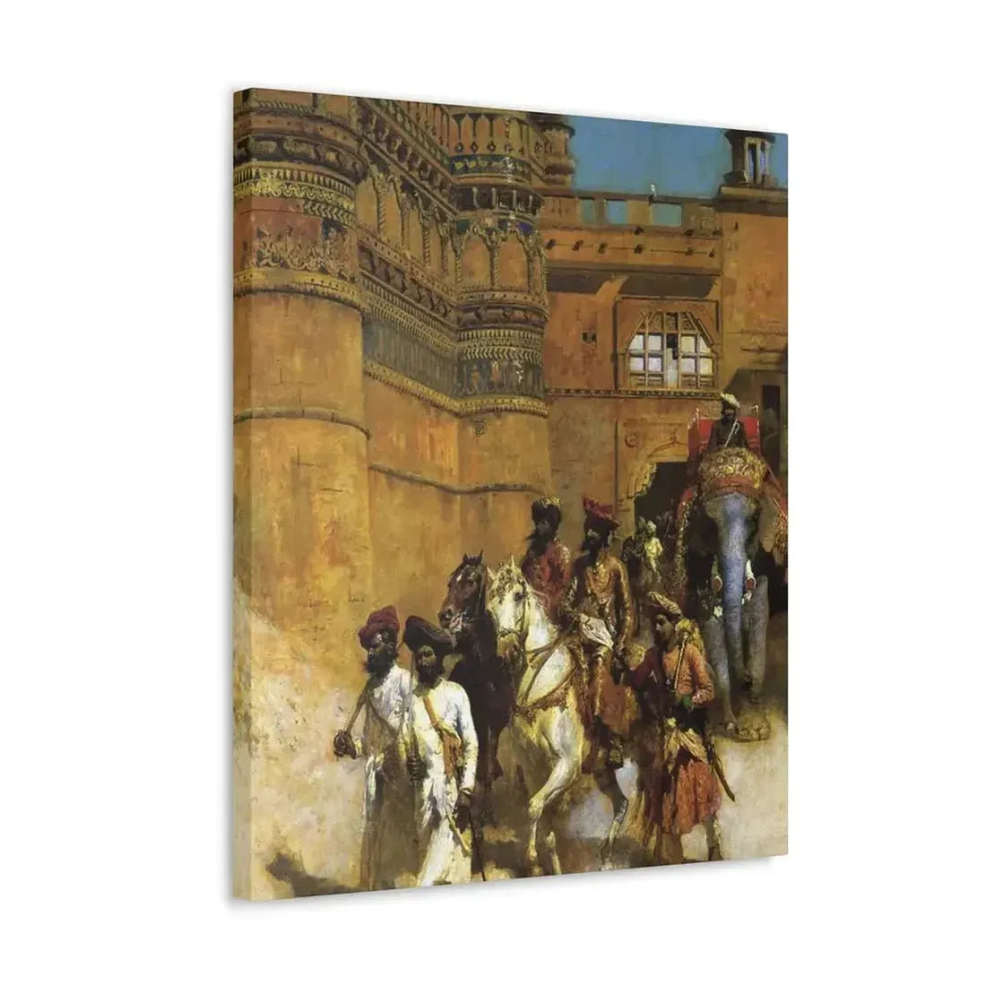 Edwin Lord Weeks (1849-1903) The Maharahaj of Gwalior Before His Palace c1887 - Canvas Wall Art - The Sticker Space