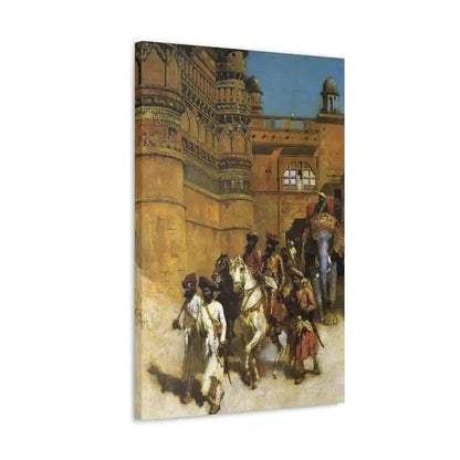 Edwin Lord Weeks (1849-1903) The Maharahaj of Gwalior Before His Palace c1887 - Canvas Wall Art - The Sticker Space