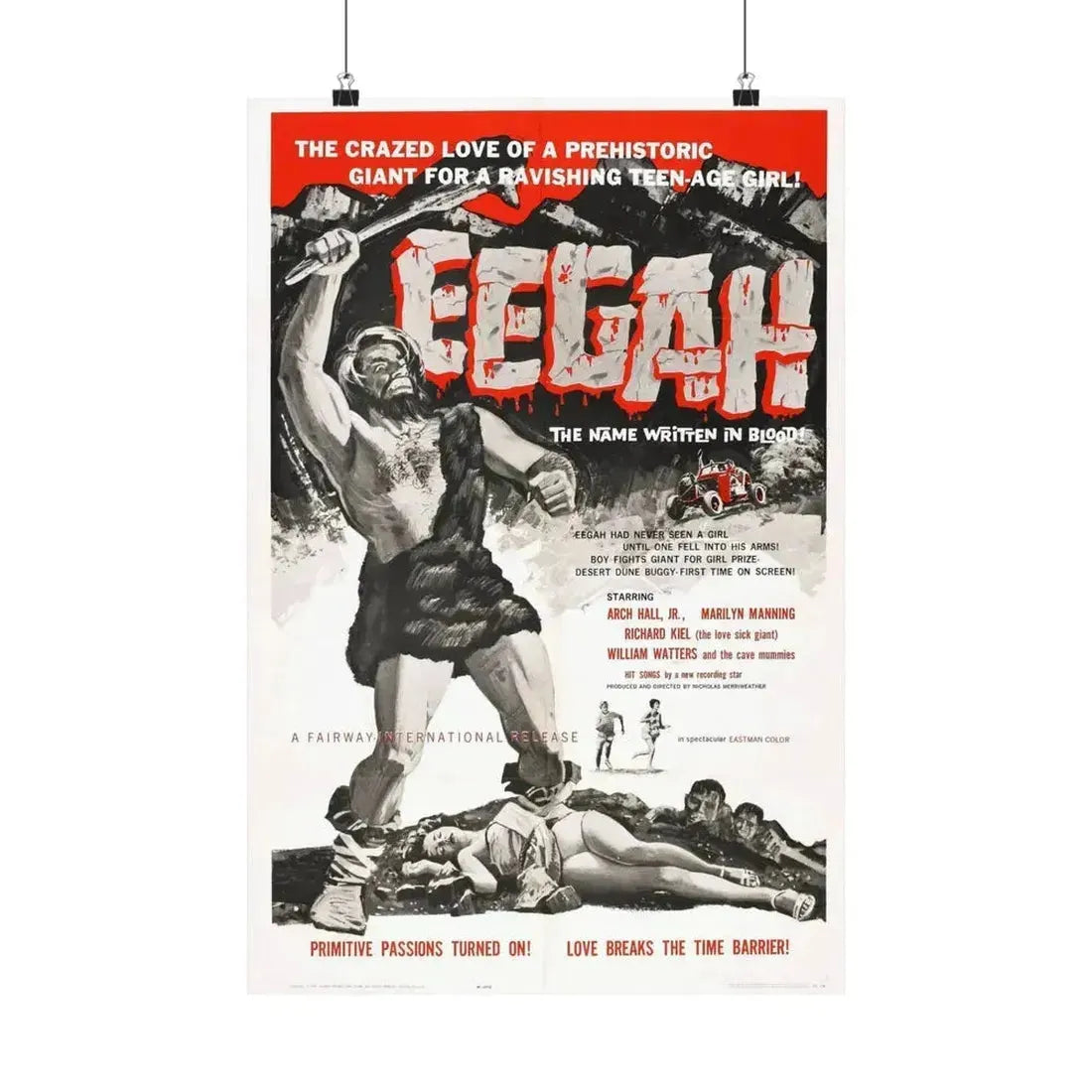 EEGAH 1962 - Paper Movie Poster 16″ x 24″ Matte - The Sticker Space